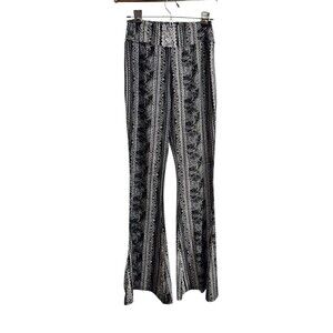 Bell Bottom leggings Flare Boho Pull On Hippie women's L beachy stretchy comfort